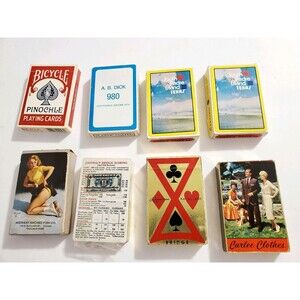 Lot Of 8 Packs Of Playing Cards Some Sealed Vintage Rare